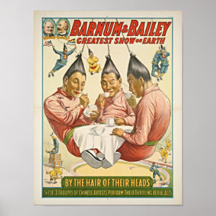 Poster chinês do circo dos trupes dos artistas