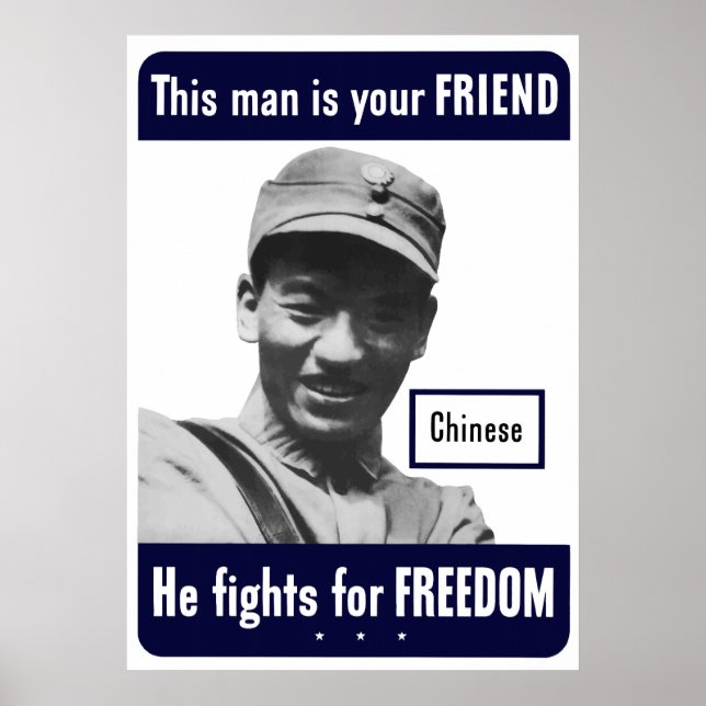 Póster Chinês — Este Homem É Seu Amigo (Frente)
