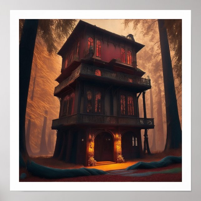 Poster Chinese maison illustration Matt  (Frente)