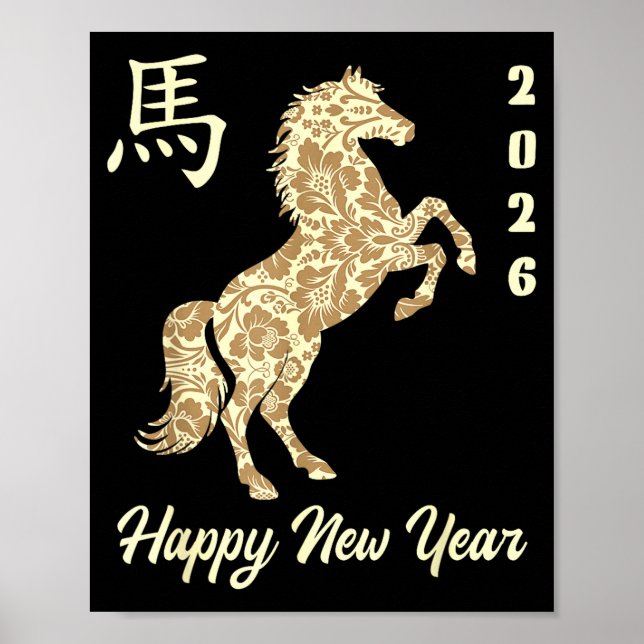 Poster Chinese New Year 2026 Year Of The Horse  (Frente)