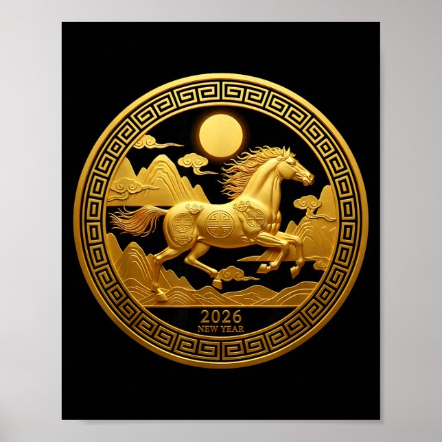 Poster Chinese New Year 2026 Year Of The Horse  (Frente)