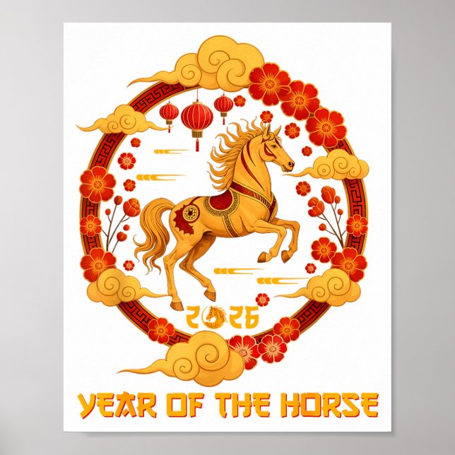 Poster Chinese New Year 2026 Year Of The Horse 2026  (Frente)