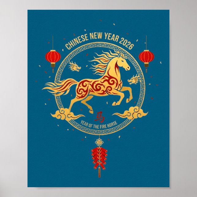 Poster Chinese New Year 2026 Year Of The Horse 6  (Frente)