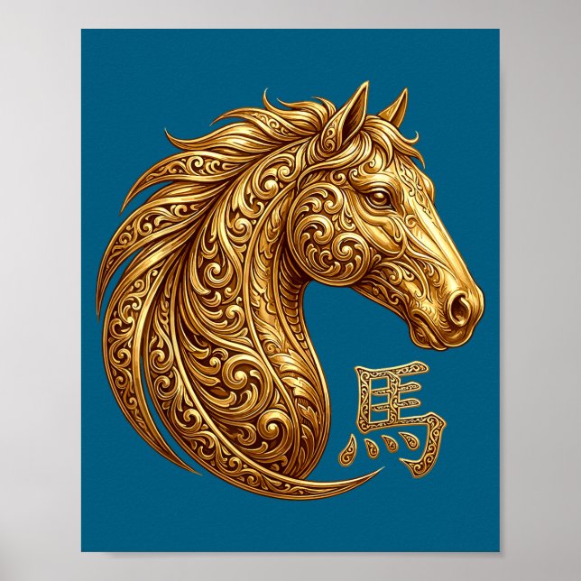 Poster Chinese New Year 2026 Year Of The Horse Lunar New  (Frente)