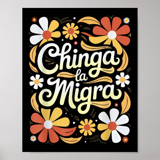 Poster Chinga La Migra Pró Imigração Fascismo Direitos Hu (Frente)
