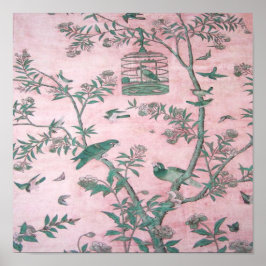 Poster Chinoiserie Rosa