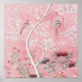 Poster Chinoiserie Rosa