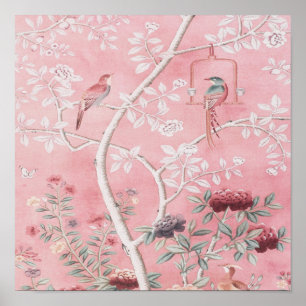 Poster Chinoiserie Rosa