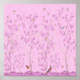 Poster Chinoiserie Rosa