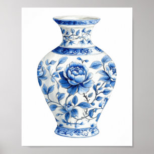 Poster Chinoiserie Watercolor Jar
