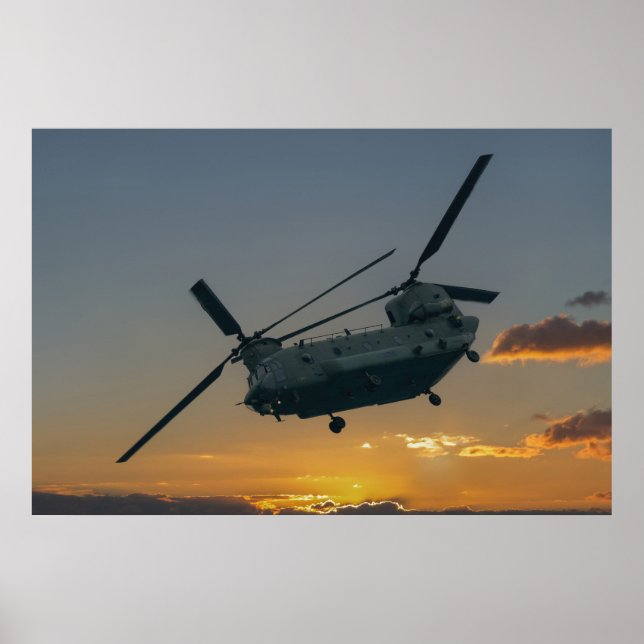 Poster Chinook No Sunset (Frente)