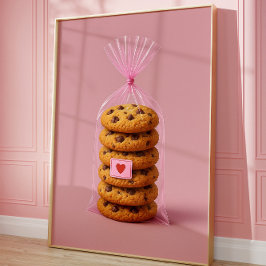 Poster Chip Cookie Wall Art, Cozinha Bonita