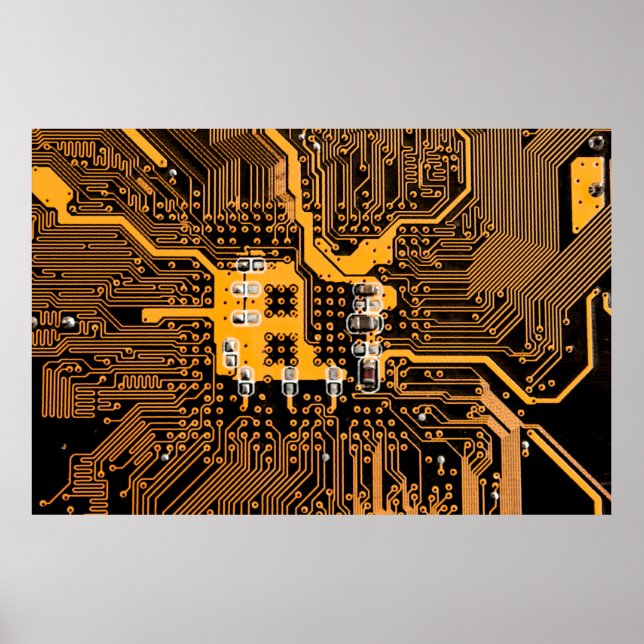 Poster chip de ilustração de textura de microesquema,micr (Frente)