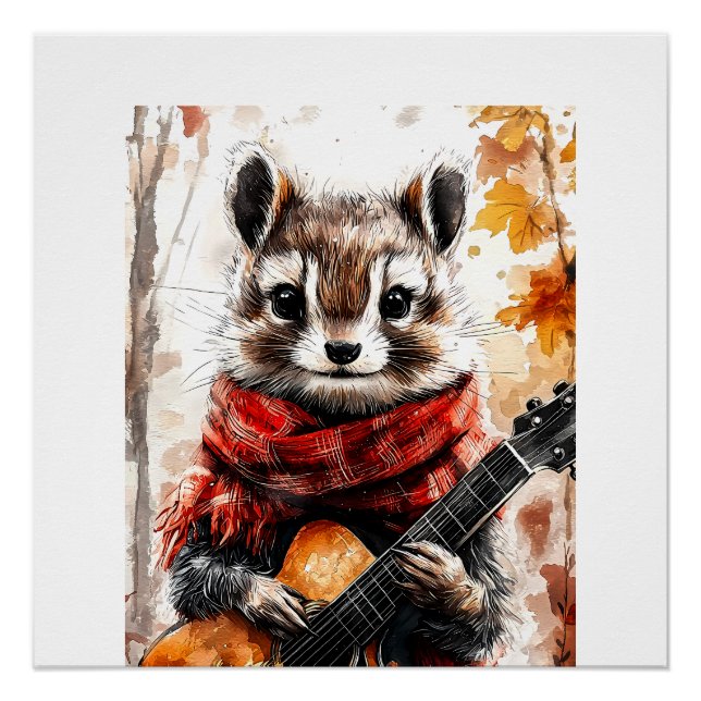 Póster Chipmunk Guitar Melody (Frente)