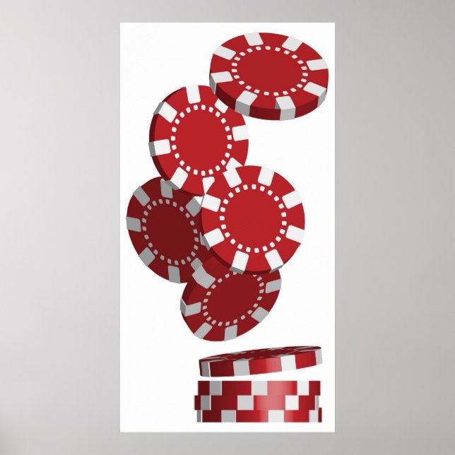 Poster Chips Casino / Poker (Frente)