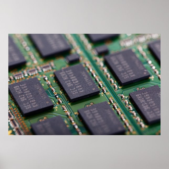 Poster Chips de memória de computador (Frente)