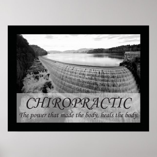 Poster Chiropractic cura o corpo canta frases (Frente)