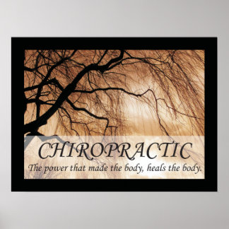 Póster Chiropractic cura o corpo canta frases
