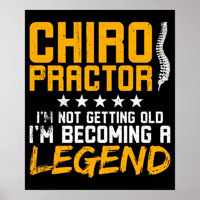 Poster Chiropractic Funny Chiropractor Legend (Frente)