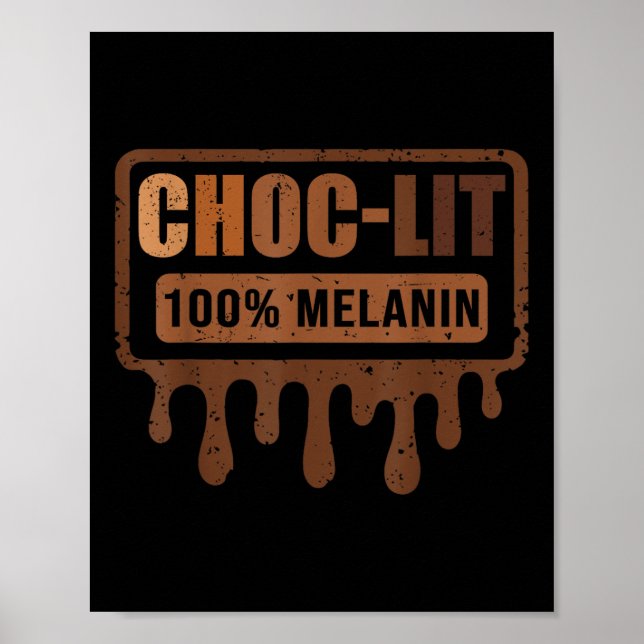 Poster Choc Lit Melanin Black Orde - Mês de História Negr (Frente)