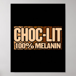 Poster Choc Lit Melanin Mês da História Negra Orgulhoso N