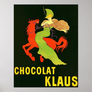 Poster Chocolat Klaus ~ Vintage Anúncio Francês.