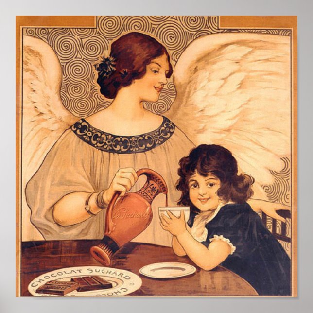 Poster Chocolate Angel French Antiguado (Frente)