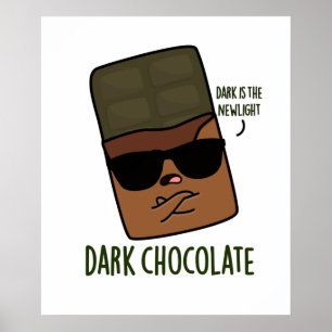 Poster Chocolate Escuro Comida Engraçado