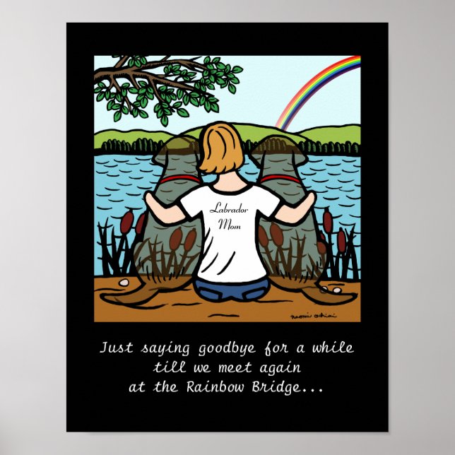 Poster Chocolate Labrador Angels e Mãe 3 (Frente)