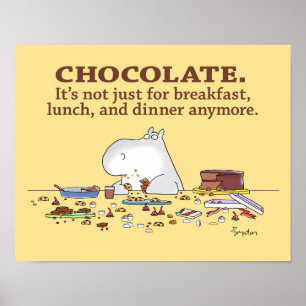 Póster CHOCOLATE. NÃO APENAS PARA O PEQUENO ALMOÇO. por