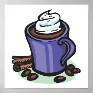 Poster chocolate quente cacau