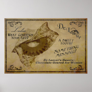 Póster Chocolates do Dr. Lemur
