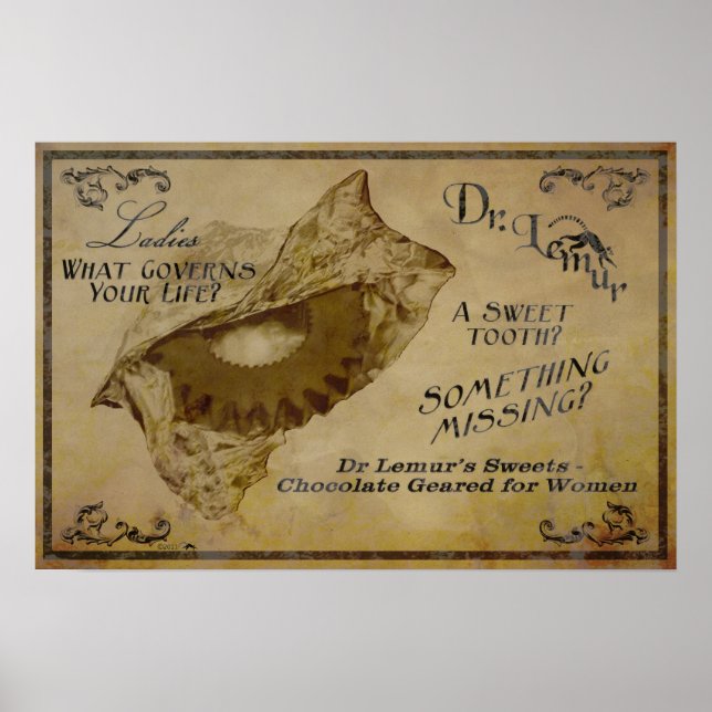 Póster Chocolates do Dr. Lemur (Frente)