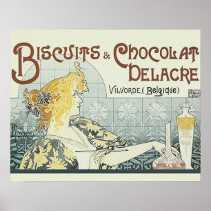Póster Chocoloate Art Nouveau