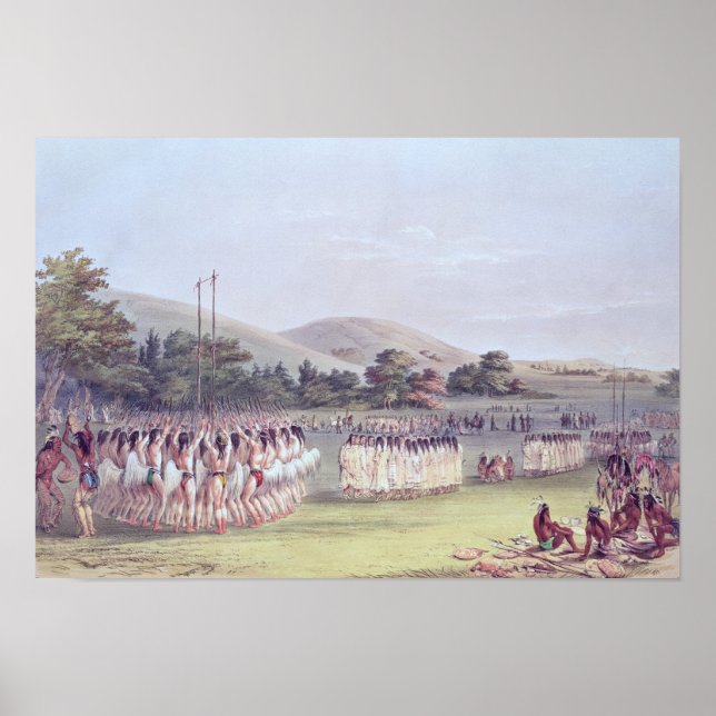 Poster Choctaw Ball-Play Dance, 1834-35 (Frente)