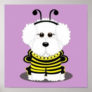 Poster Chon Bichon Frise o Dia das Bruxas da "ABELHA "