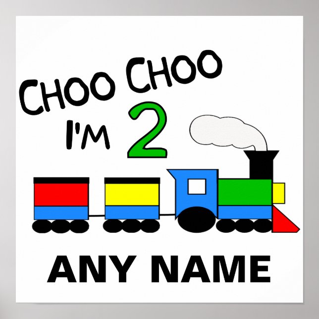 Poster Choo Choo, tenho 2! Com trem (Frente)