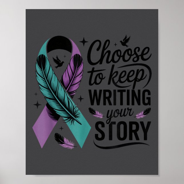 Poster Choose To Keep Writing Your Story Insrational Quot (Frente)
