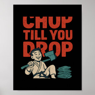 Poster Chop até você soltar artes marciais boxando o Humo