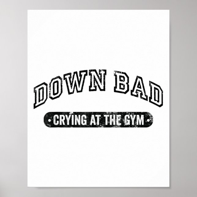 Poster Chorando Muito na Academia Treino Engraçado  (Frente)