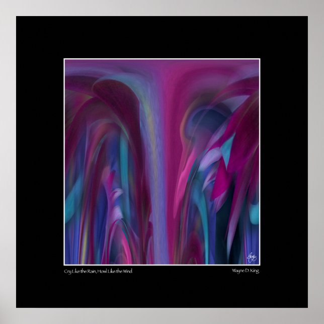 Poster Chorar como a chuva, como o vento (Frente)