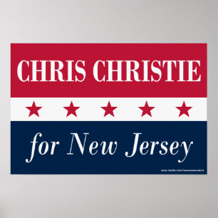 Póster Chris Christie para Nova Jersey