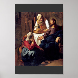 Póster Christ In The House Of Martha And Mary, By Vermee