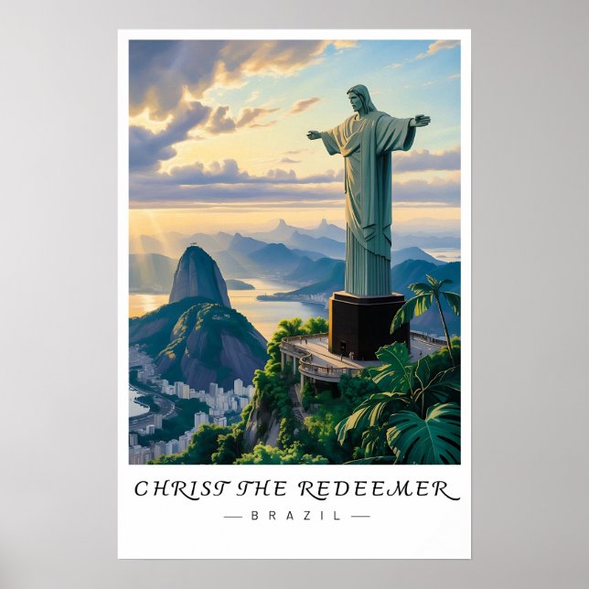 Poster Christ the Redeemer Brazil Wall Art, Rio City art (Frente)