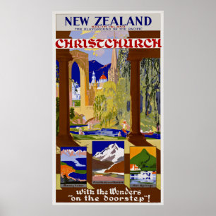 Poster ~ Christchurch de Nova Zelândia