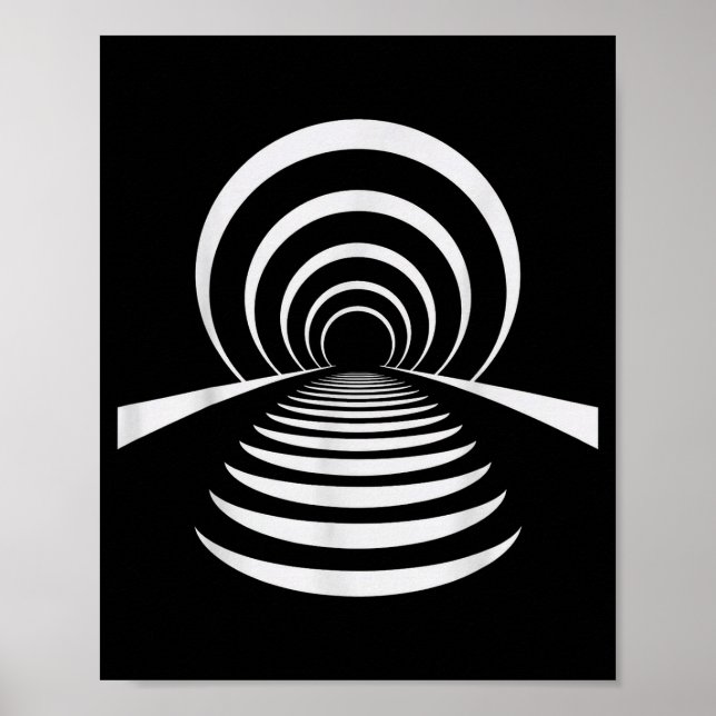 Poster Christian Afterlife Illusion Tunnel Retro Abstract (Frente)