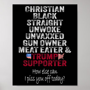 Poster Christian Black Trump Supporter Unwoed