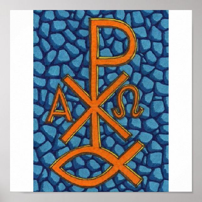 Póster Christian Chi-Rho Fish (Frente)
