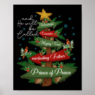 Poster Christian Christmas Ele Será Chamado De Maravilhos