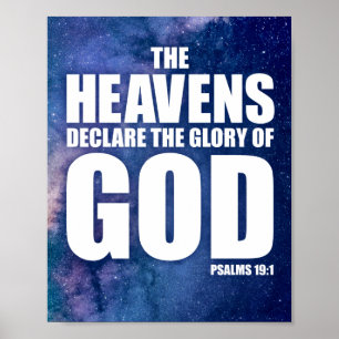 Poster Christian Creative Galaxy Verse Heavens Declara